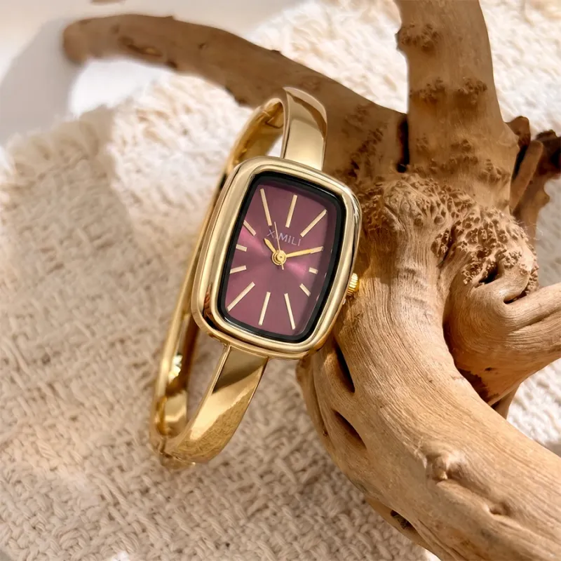 Minimalist Rectangular Bangle Watch for Women 4