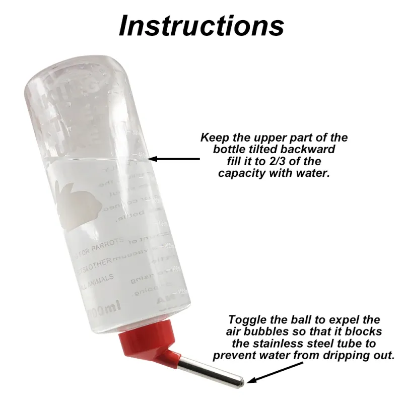 1000ml Small Animal Hanging Water Bottle 2