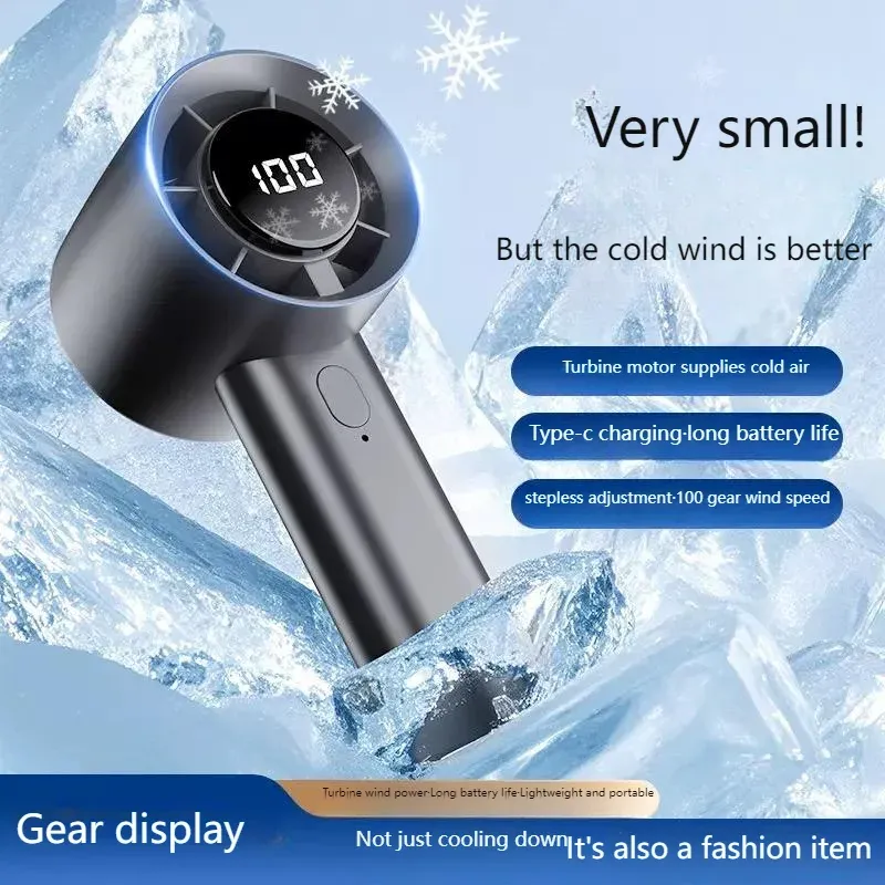 Portable Handheld Fan with LED Display 1
