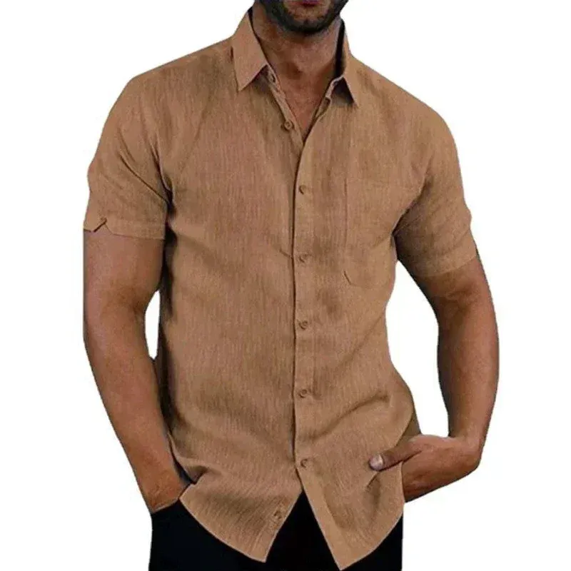 Men's Summer Cotton Linen Shirts 2
