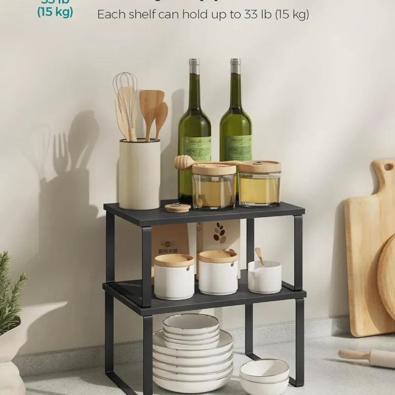 Stackable Kitchen Counter Shelf Set 4