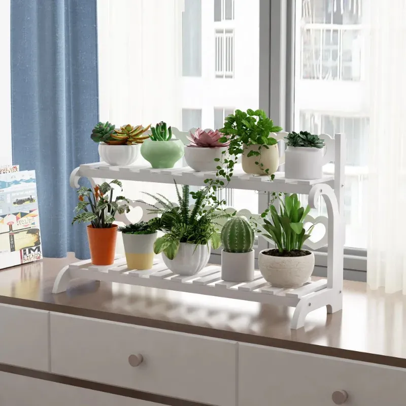5-Tier Solid Wood Plant Stand 2