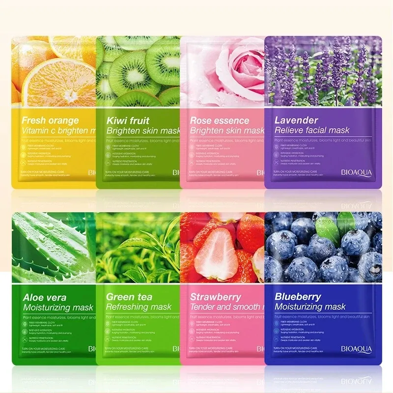 BIOAQUA 8pcs Fruit Face Mask Set 1