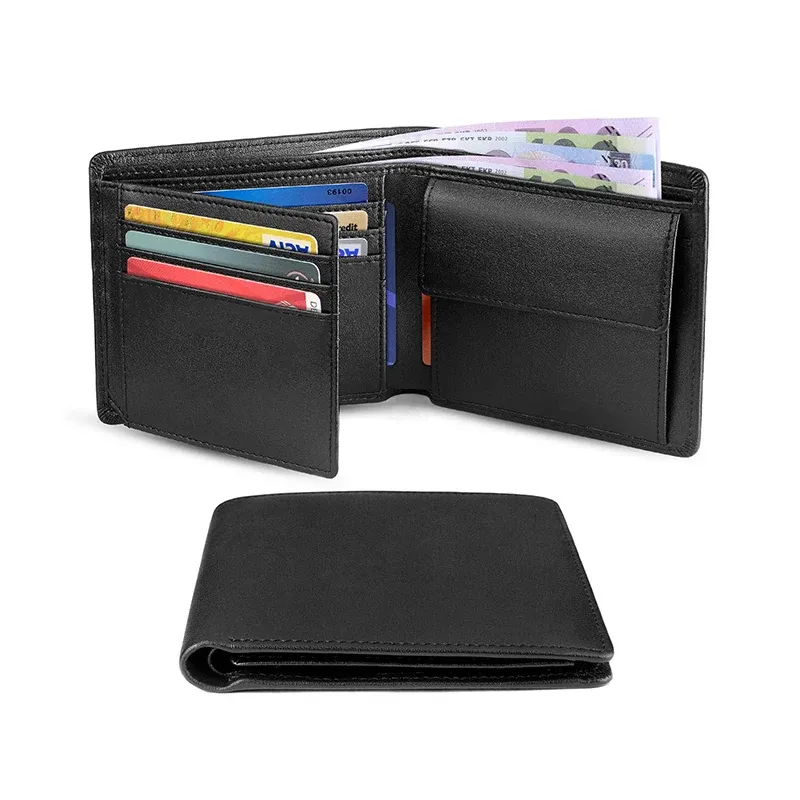 Slim RFID Blocking Leather Wallet for Men 1