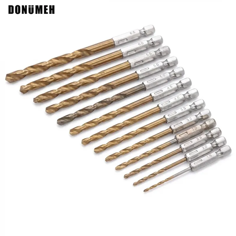 13-Piece Titanium Hex Drill Bit Set 1