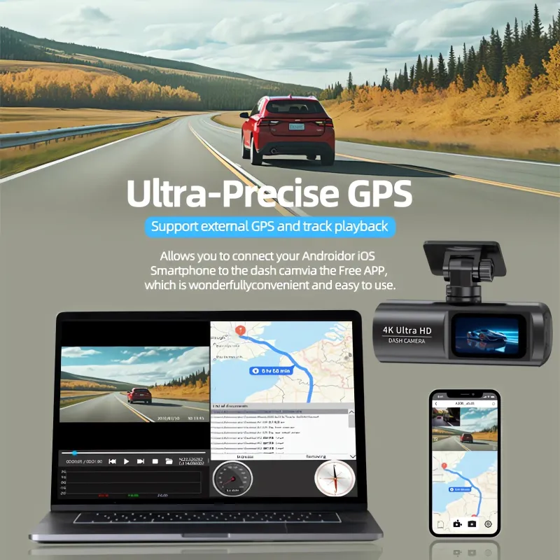 4K Dual Lens Dash Cam with WiFi & GPS 5