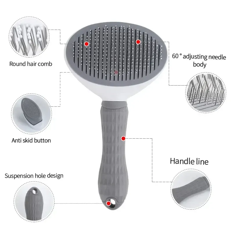Stainless Steel Pet Grooming Brush 2