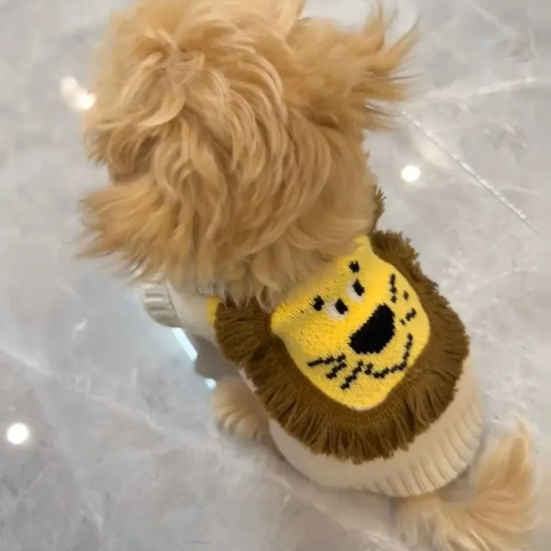 Lion Knit Pet Sweater Jacket 2