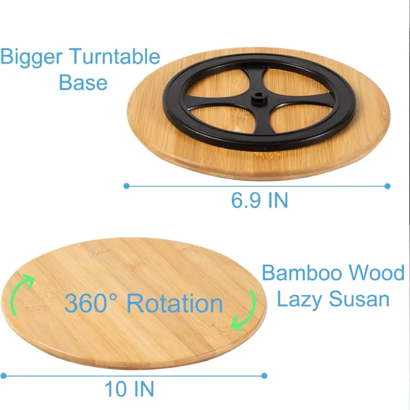 10" Bamboo Lazy Susan Organizer 5
