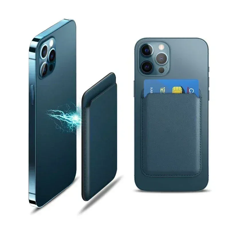 Luxury Magnetic Leather iPhone Wallet Case 1