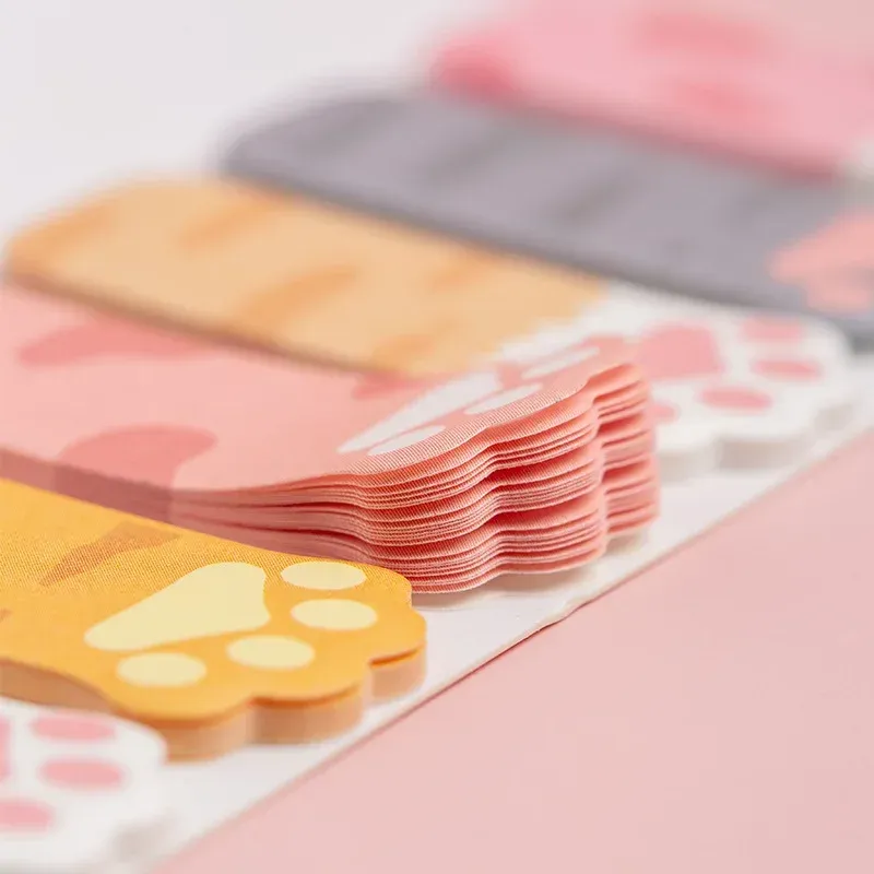 Kawaii Cat Paw Sticky Notes Set 4