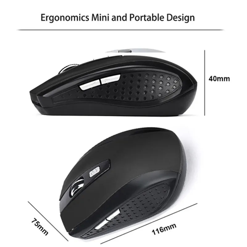 Wireless Silent Optical Mouse 2.4G 6