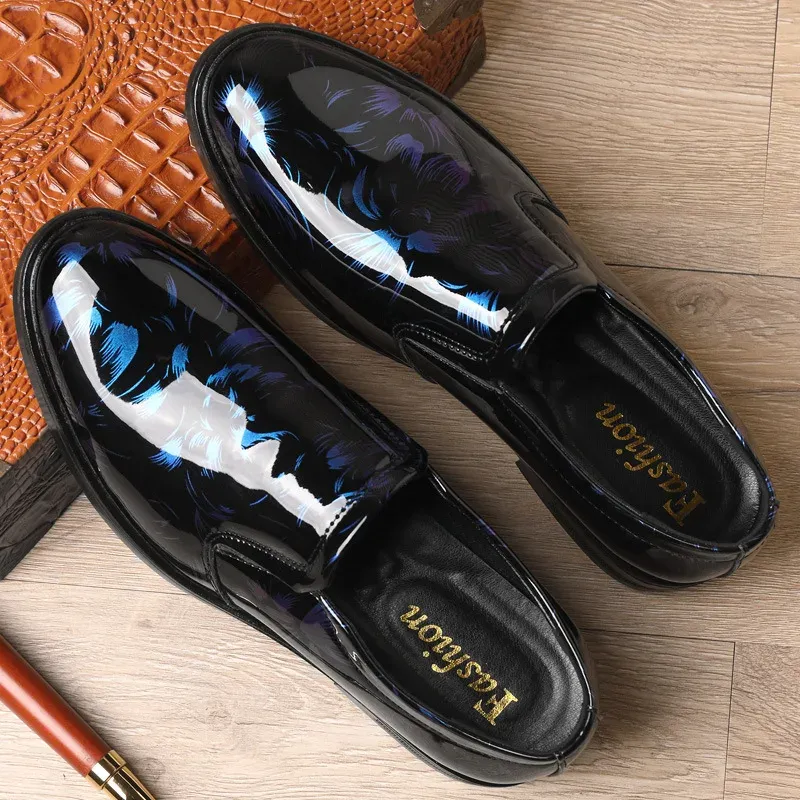 Floral Leather Oxford Dress Shoes 4