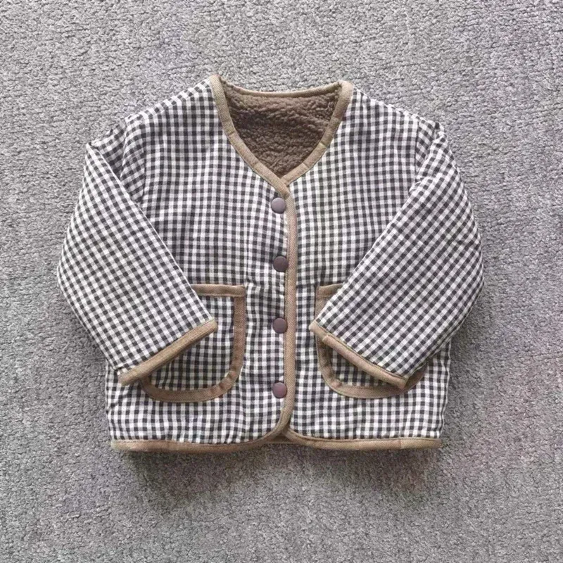 Kids Reversible Plush Plaid Jacket 5
