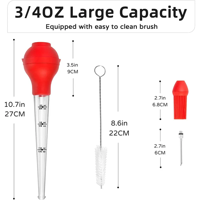 Stainless Steel Turkey Baster Kit 2