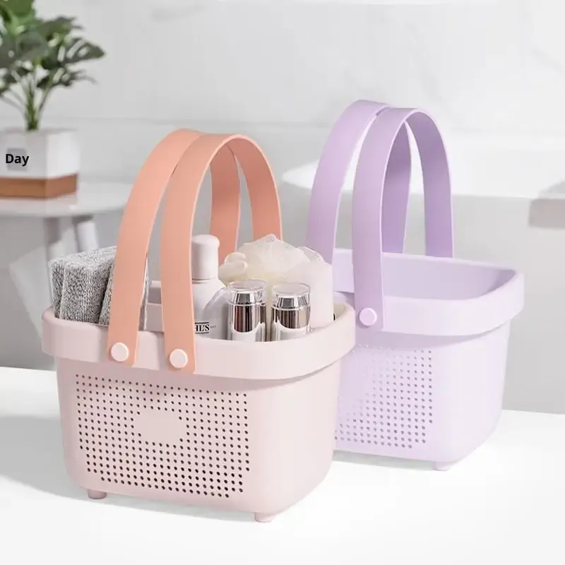 Green Plastic Storage Basket with Handle 4
