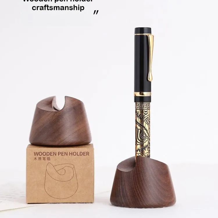 Walnut Wood Pen Holder Stand 2