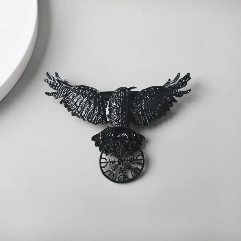 Gothic Crow Hairclip Barrette 4