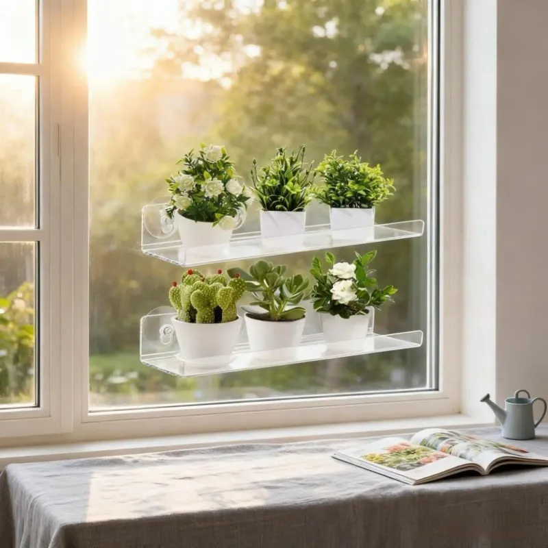 Clear Window Plant Shelf - 2 Pack 4