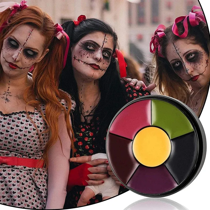 6 Color Oil Face Paint Palette 5