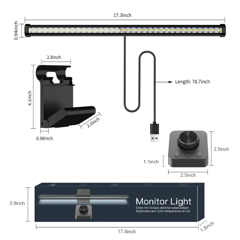 LED Monitor Light Bar with Remote 6