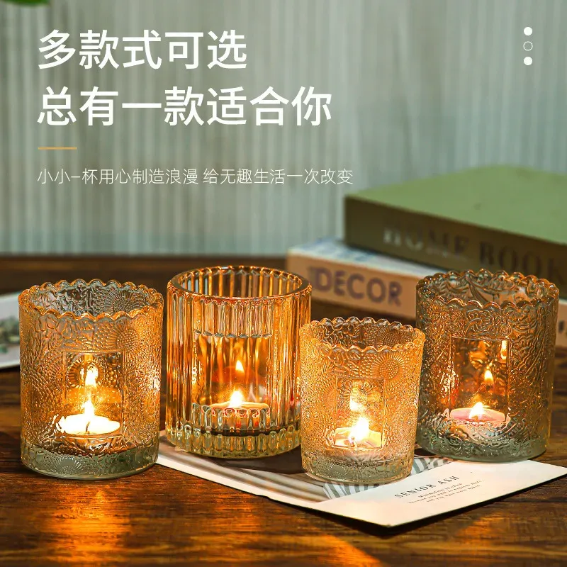 Glass Candle Cup Holder 3