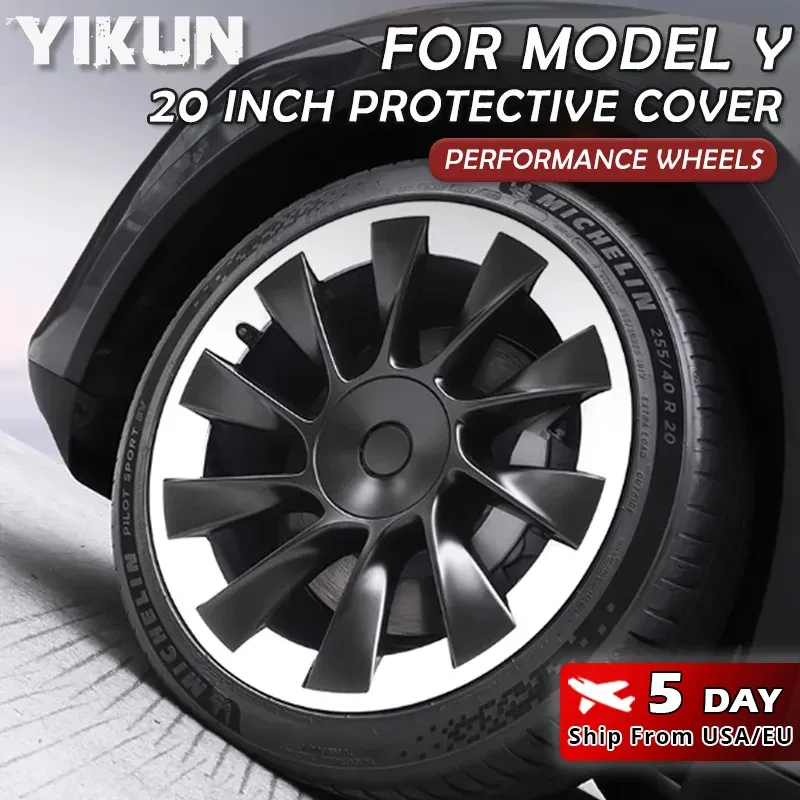Tesla Model Y 20" Wheel Hub Protectors 1