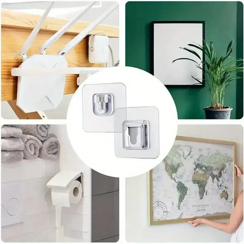 20Pcs No-Trace Adhesive Hooks 1