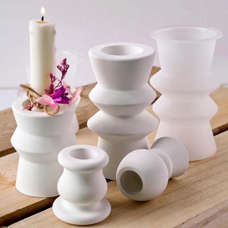Nordic Roman Pillar Candle Mold 3