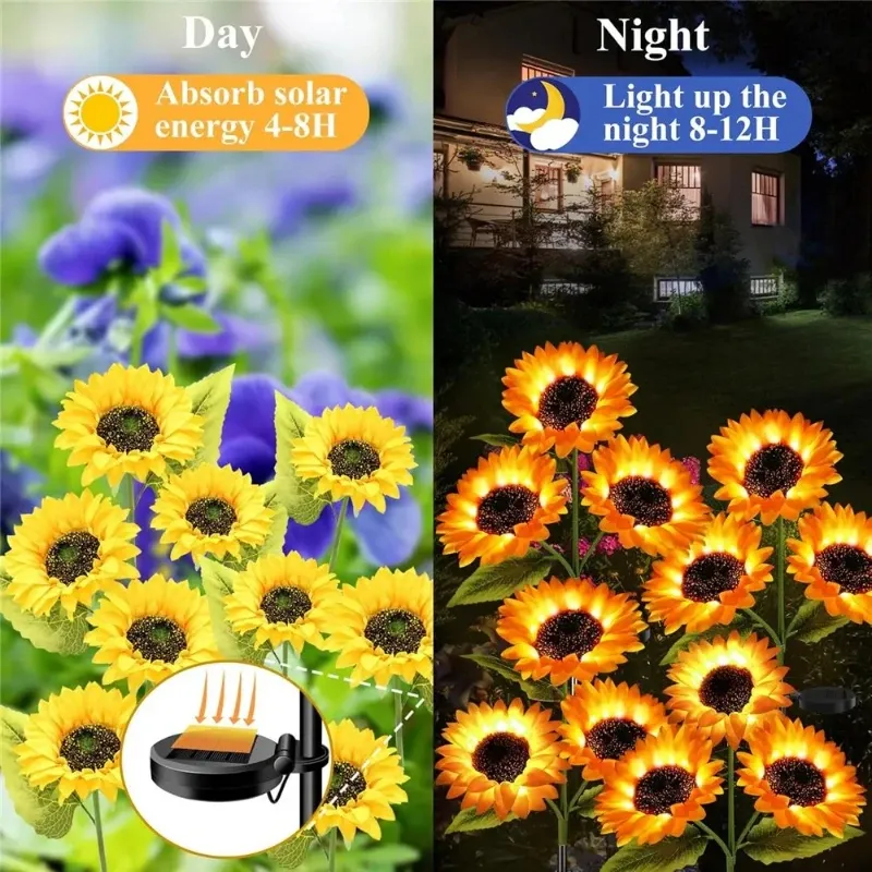 Solar Sunflower Stake Lights 5