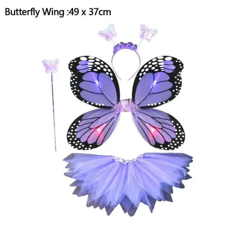 Fairy Princess Costume Set with Wings 6
