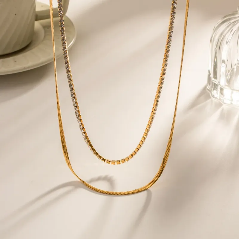18K Gold Plated Snake Chain Necklace 5