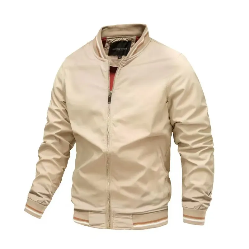 Men's Black Slim Fit Bomber Jacket 2