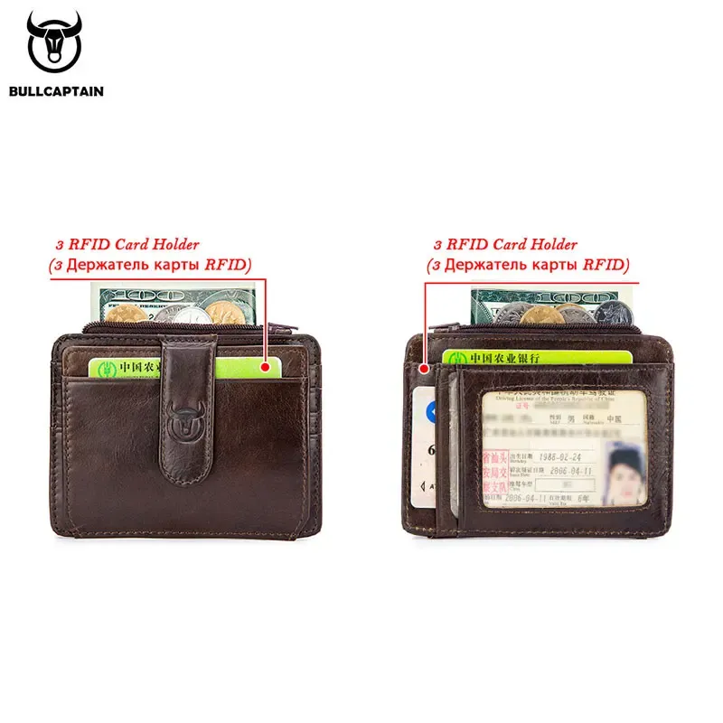 BULLCAPTAIN RFID Blocking Leather Card Holder 4
