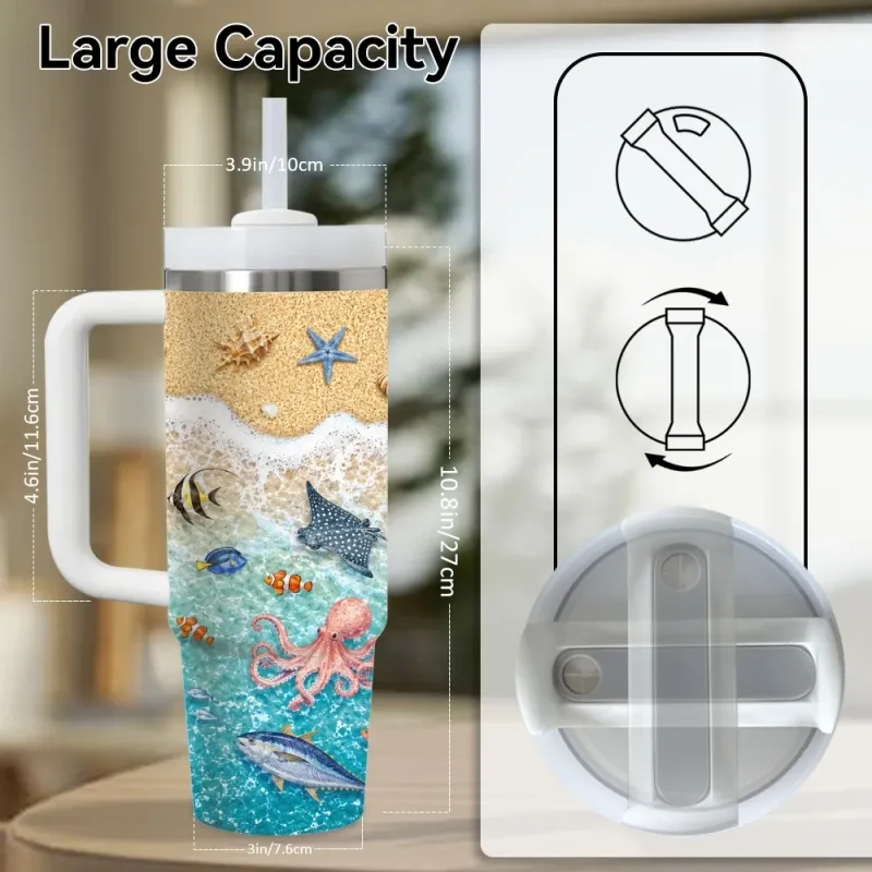 Underwater World Animals 40oz Tumbler 3