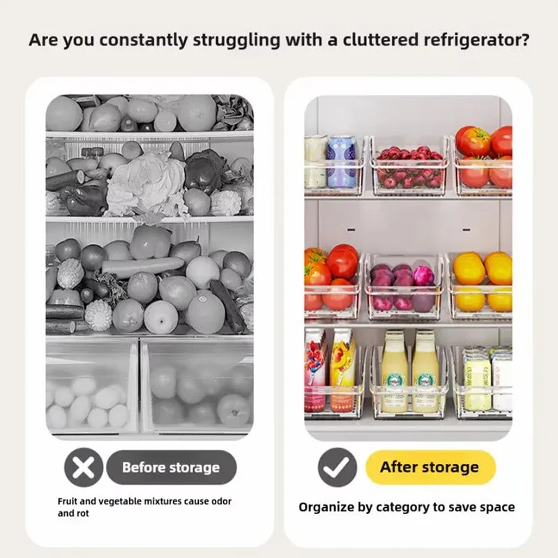 Clear Refrigerator Organizer Bins 5