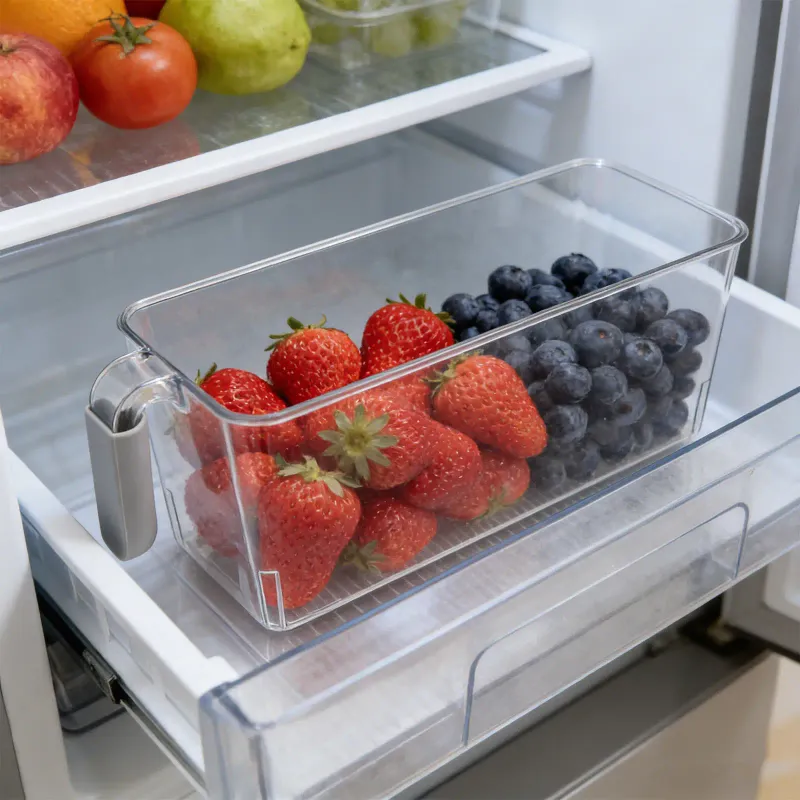 Clear Stackable Fridge Storage Bins 5