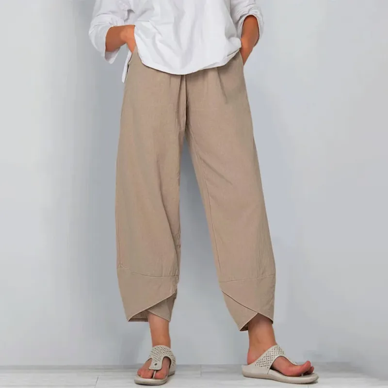 Women Cotton Linen Harem Pants 1