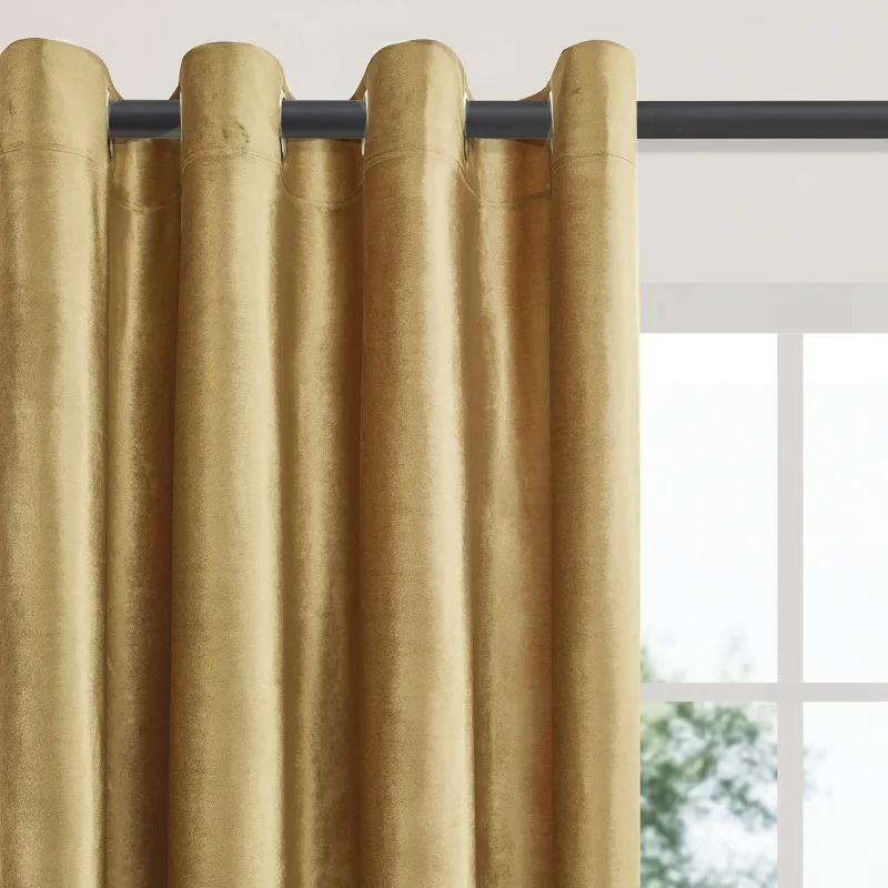 Gold Velvet Blackout Curtains 6