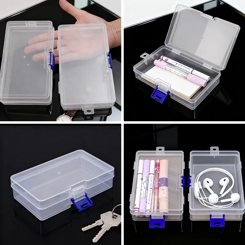 Clear Plastic Storage Box with Lockable Lid 5