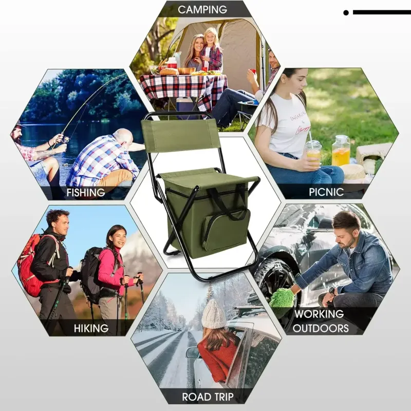 Folding Fishing Stool with Cooler 6