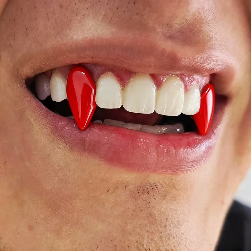 TOPGRILLZ Resin Vampire Fangs with Glue 2