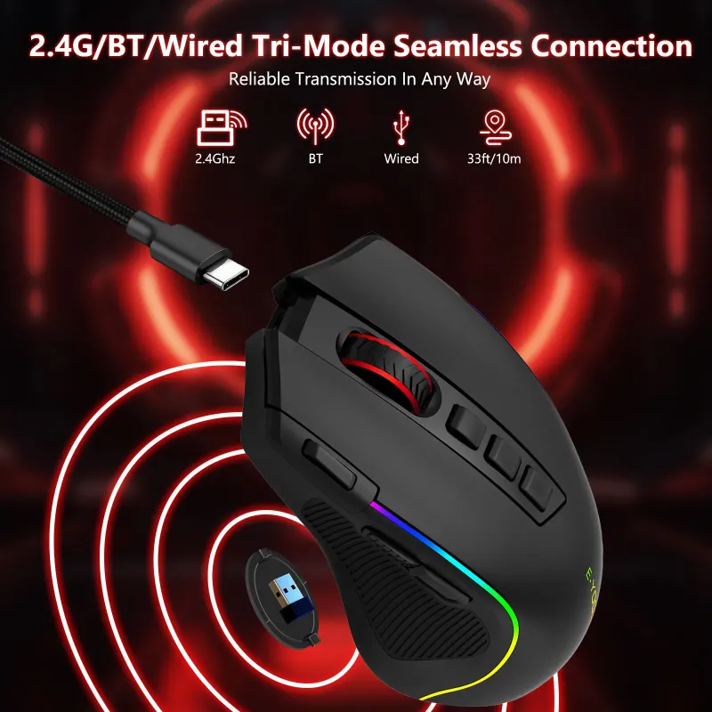 X-11 Pro Tri-Mode Wireless Gaming Mouse 2