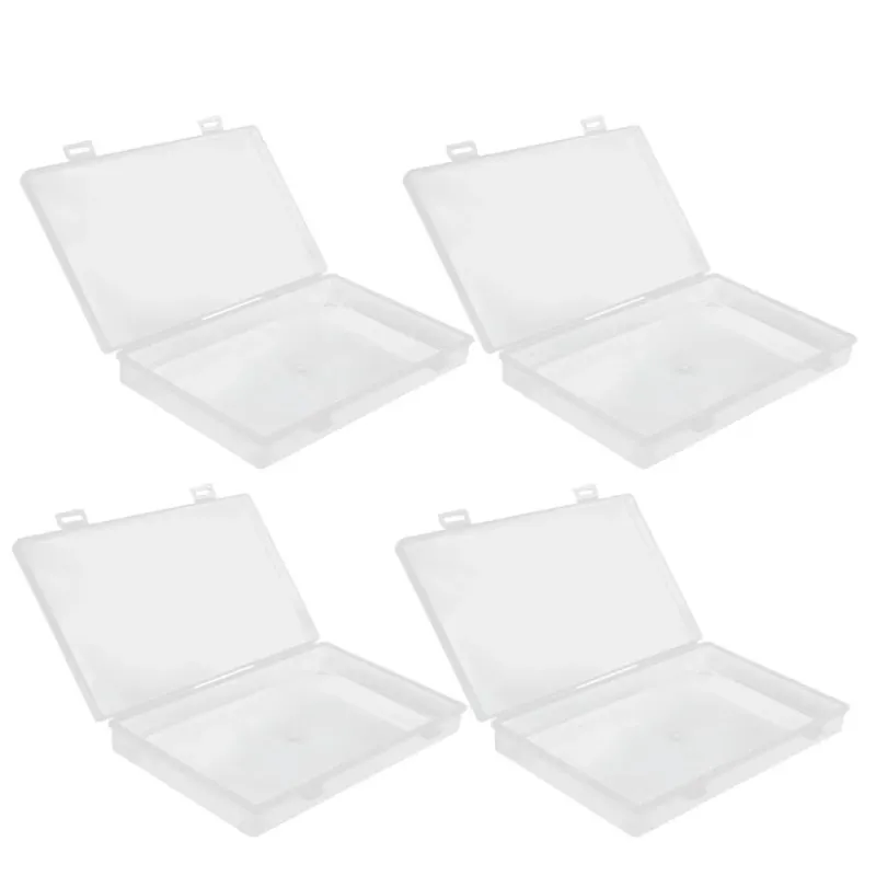 Clear Plastic Storage Boxes (4-Pack) 1