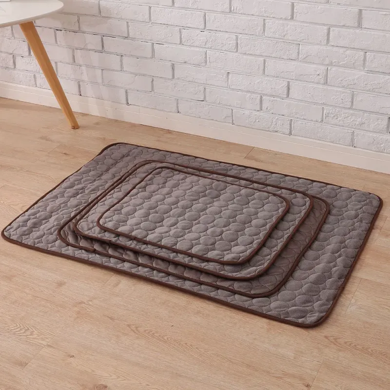 Pet Cooling Mat Ice Silk Summer Bed 2