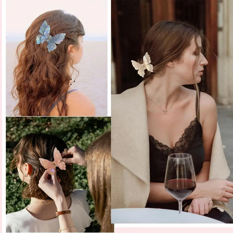 Butterfly Pearlescent Hair Gripper Clip 5