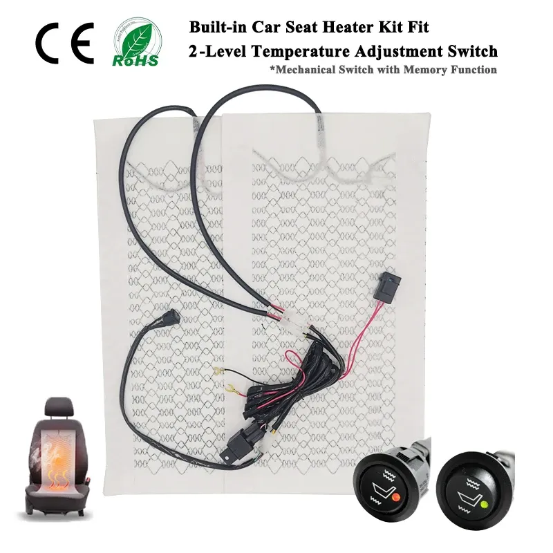 12V Carbon Fiber Car Seat Heater Kit 1