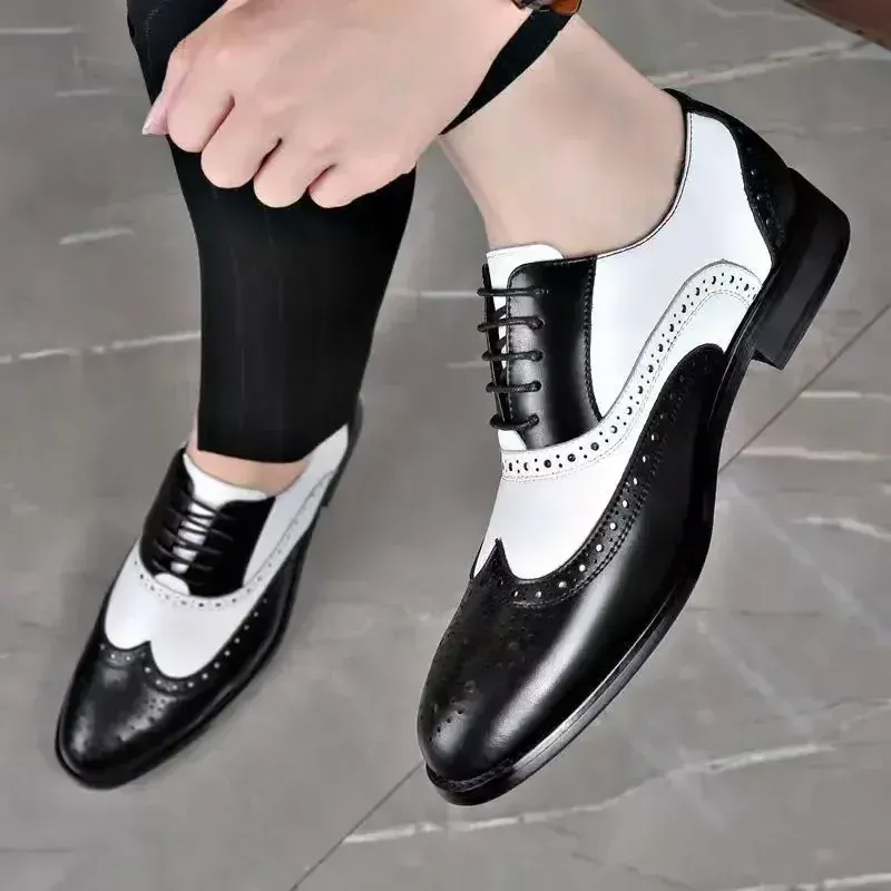 Mixed Colors Retro Mens Dress Shoes 6