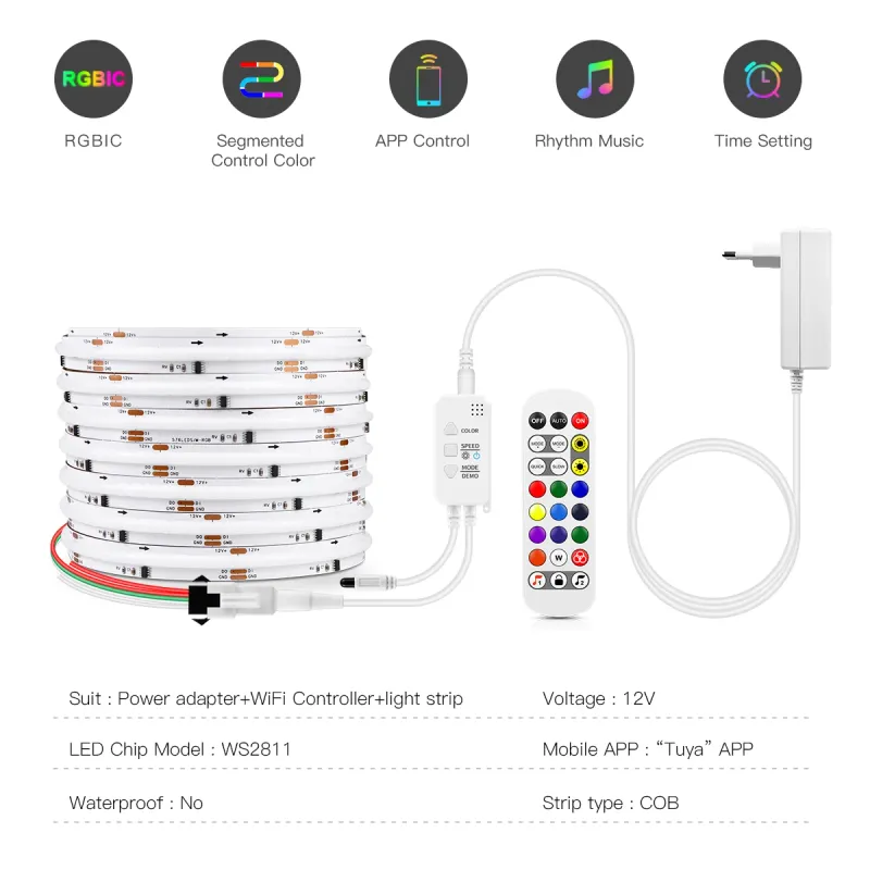 Tuya WiFi RGBIC LED Strip Lights 2