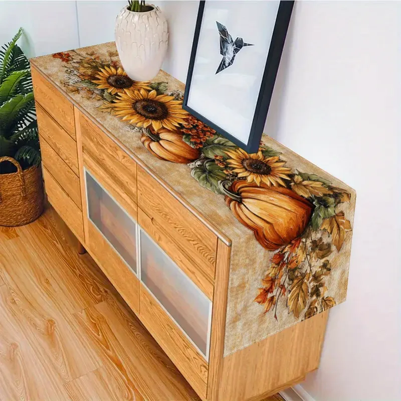 Autumn Pumpkin Sunflower Table Runner 5